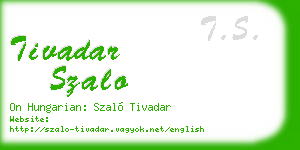 tivadar szalo business card