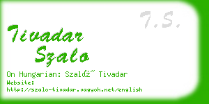 tivadar szalo business card